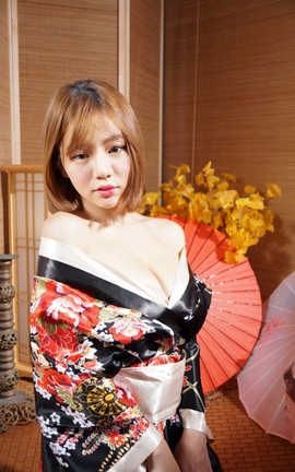 台湾网美 Wangmei Dora 周盈欣 魅惑日式浴服+法式挑逗禮服+深v女友#0177_丽丝库