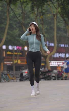 精选街拍作品 NO.1412 一始街拍作品 性感黑色瑜伽 part6_丽丝库