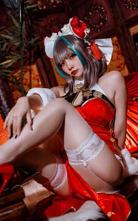 二佐Nisa 碧蓝柴郡旗袍_丽丝库