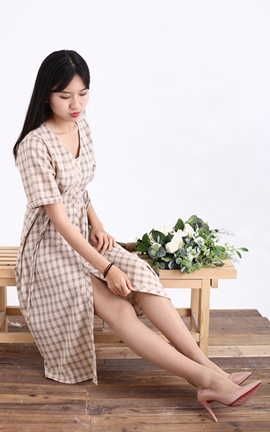 奈丝写真 NO.128 小橙子-80年代的复古衬衫裙_丽丝库