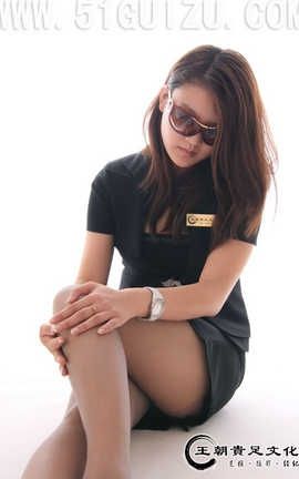 王朝贵足 No.465 曼曼黑色套裙工作制服灰色丝袜系列_丽丝库