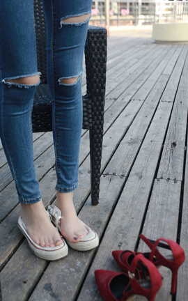 山茶摄影LSS NO.028 肉丝牛仔裤_丽丝库