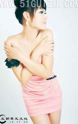 王朝贵足 No.235 韩雪清纯粉裙系列