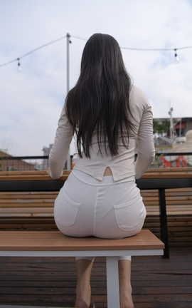 精选街拍作品 NO.0410 红石街拍作品 白裤 part7_丽丝库