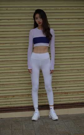 精选街拍作品 NO.0316 魂魂 第一篇 萌萌白色紧身瑜伽裤 part5_丽丝库