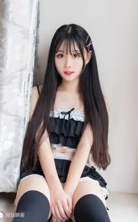 兔玩映画 B75.004 黑色分体泳衣_丽丝库