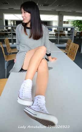 站前女神 恋足美腿棉袜女神级摄影套图 027