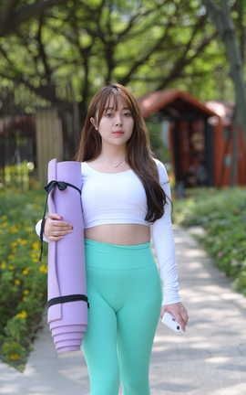 精选街拍作品 NO.0280 宅宅街拍作品 绿色瑜伽裤女孩 part2_丽丝库