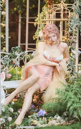 秋和柯基 花园嬉水_丽丝库