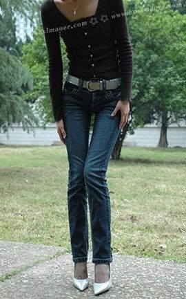 波斯猫儿个人丝袜写真 No.019 黑丝袜加牛仔裤职业装