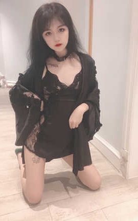 安妮 黑色睡衣_丽丝库