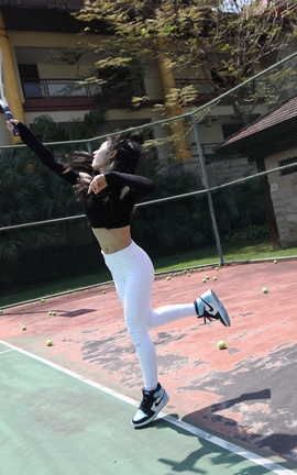 精选街拍作品 NO.0228 范家辉旅拍 第二篇 盛夏白色瑜伽裤 part3_丽丝库