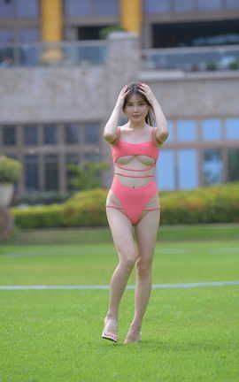 精选街拍作品 NO.0236 红石第三季旅拍 第四篇 梓萱 一体式绷带比基尼 part4_丽丝库