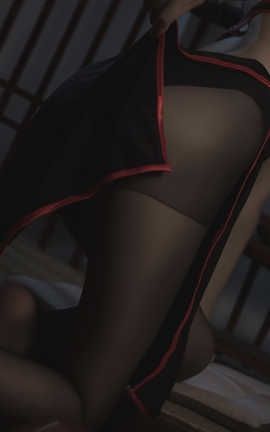 南桃Momoko-旗袍 黑_丽丝库