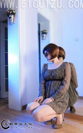 王朝贵足 No.500 露露气质连身短豹纹裙裸足凉高系列A_丽丝库