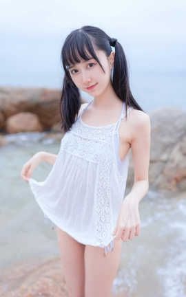 木绵绵OwO-VOL.001 海边白色比基尼电子版_丽丝库