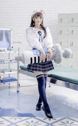 台湾网美 Wangmei 喬喬兒保健室學生服#0292_丽丝库