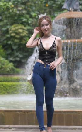 精选街拍作品 NO.0402 红石旅拍摄影作品 紧身蜜桃裤2 part4_丽丝库