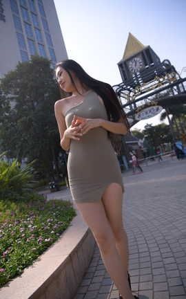 精选街拍作品 NO.0429 魂魂街拍作品 灰色包臀短裙美腿美女 part8_丽丝库