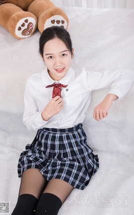 丝社SSA NO.073 萱萱 JK制服黑丝写真集_丽丝库