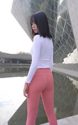 精选街拍作品 NO.0263 粉色瑜伽裤少女 part2_丽丝库