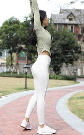 精选街拍作品 NO.0187 白色健身裤 part1_丽丝库