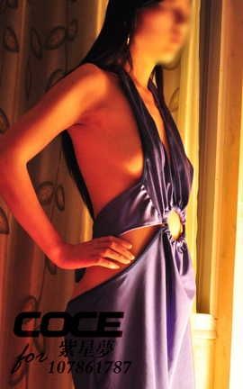 COCE夫人自拍写真-蓝色晚礼服－紫星梦_丽丝库