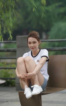 精选街拍作品 NO.1314 kaine模拍作品 心爱的雾霾蓝热裤女孩 part8_丽丝库