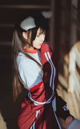 桜桃喵 红色体操服