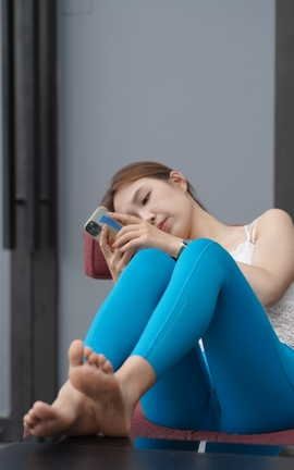 精选街拍作品 NO.1301 kaine模拍作品 心爱的蓝色瑜伽裤女孩 part6_丽丝库