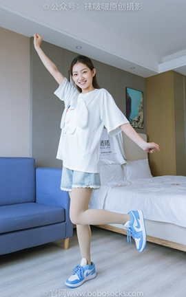 袜啵啵BoBoSocks NO.228 小沫-板鞋、厚肉丝、裸足_丽丝库