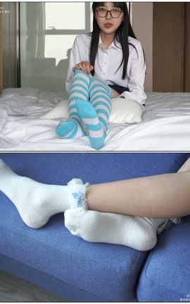 袜啵啵BoBoSocks NO.070 稚予-皮鞋拖鞋过膝袜白棉袜[1920X1080][]_丽丝库