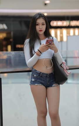 精选街拍作品 NO.0207 三亚旅拍 可可牛仔热裤 part3_丽丝库