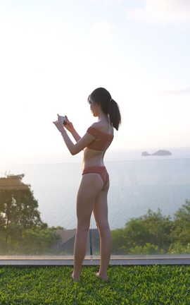 精选街拍作品 NO.0160 苏梅岛旅拍 Moyunia 粉橙 01 part1_丽丝库