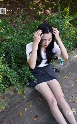 只糖棉袜 VOL.043 文文 包臀裙肉丝棉袜小白鞋_丽丝库