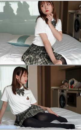 袜啵啵BoBoSocks NO.056 朵朵-JK制服皮鞋厚黑丝[1920X1080][]_丽丝库