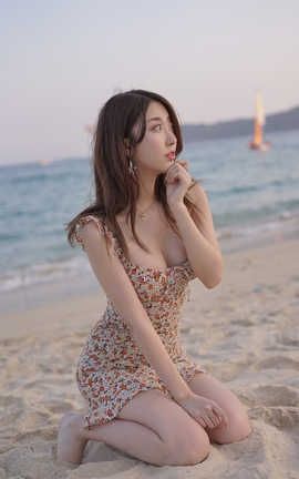 黑川-私房写真 碎花连衣裙_丽丝库