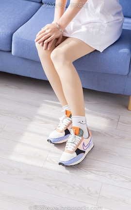 袜啵啵BoBoSocks NO.062 涵涵-运动鞋白棉袜厚肉丝_丽丝库