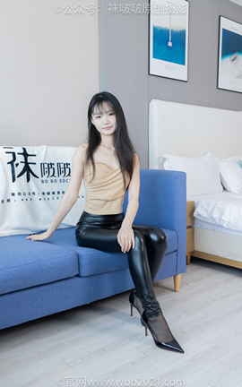 袜啵啵BoBoSocks NO.515 甜甜圈-高跟鞋、薄黑丝、皮裤裤里丝_丽丝库