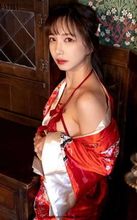 韩国写真Fantasy Story Rua A girl in a red yukata_丽丝库