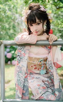 花柒Hana - 天使蕾姆&绣球花和服_丽丝库