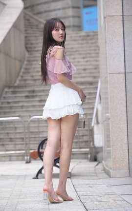 精选街拍作品 NO.1021 魂魂摄影作品 白百褶裙美女 part3_丽丝库