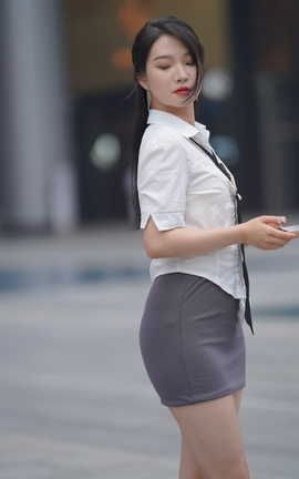 精选街拍作品 NO.1256 kaine模拍作品 制服气质美女 面若桃花明眸皓齿 part2_丽丝库