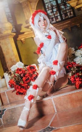 南桃Momoko-德丽莎花裳月纱_丽丝库