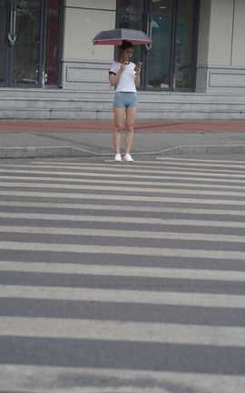 精选街拍作品 NO.1314 kaine模拍作品 心爱的雾霾蓝热裤女孩 part3_丽丝库