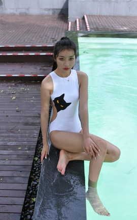 精选街拍作品 NO.0333 咔喳旅拍 萌萌性感可爱连体泳衣 part5_丽丝库