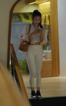 精选街拍作品 NO.1286 kaine模拍作品 白色瑜伽裤女孩 part1_丽丝库