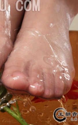 王朝贵足 No.468 宣萱足尖透明灰丝玫瑰木桶足浴系列C_丽丝库