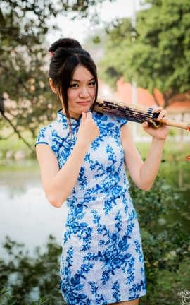 台湾网美 Wangmei 姚姚性感OL典雅旗袍#0043_丽丝库