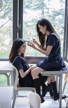 台湾网美 Wangmei Twin_Shin谷谷日系体育服_乡村洋装_日系制服_东海1+2#0054_丽丝库